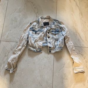 Zara Cropped Jeans Jacket